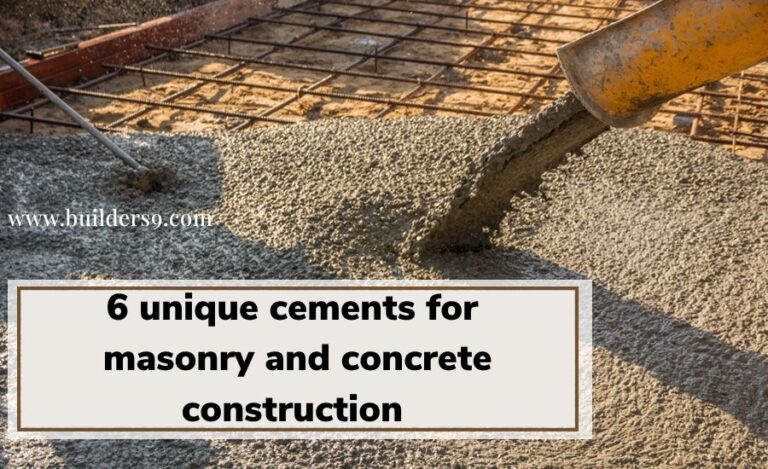 6 unique Cements for masonry and concrete construction