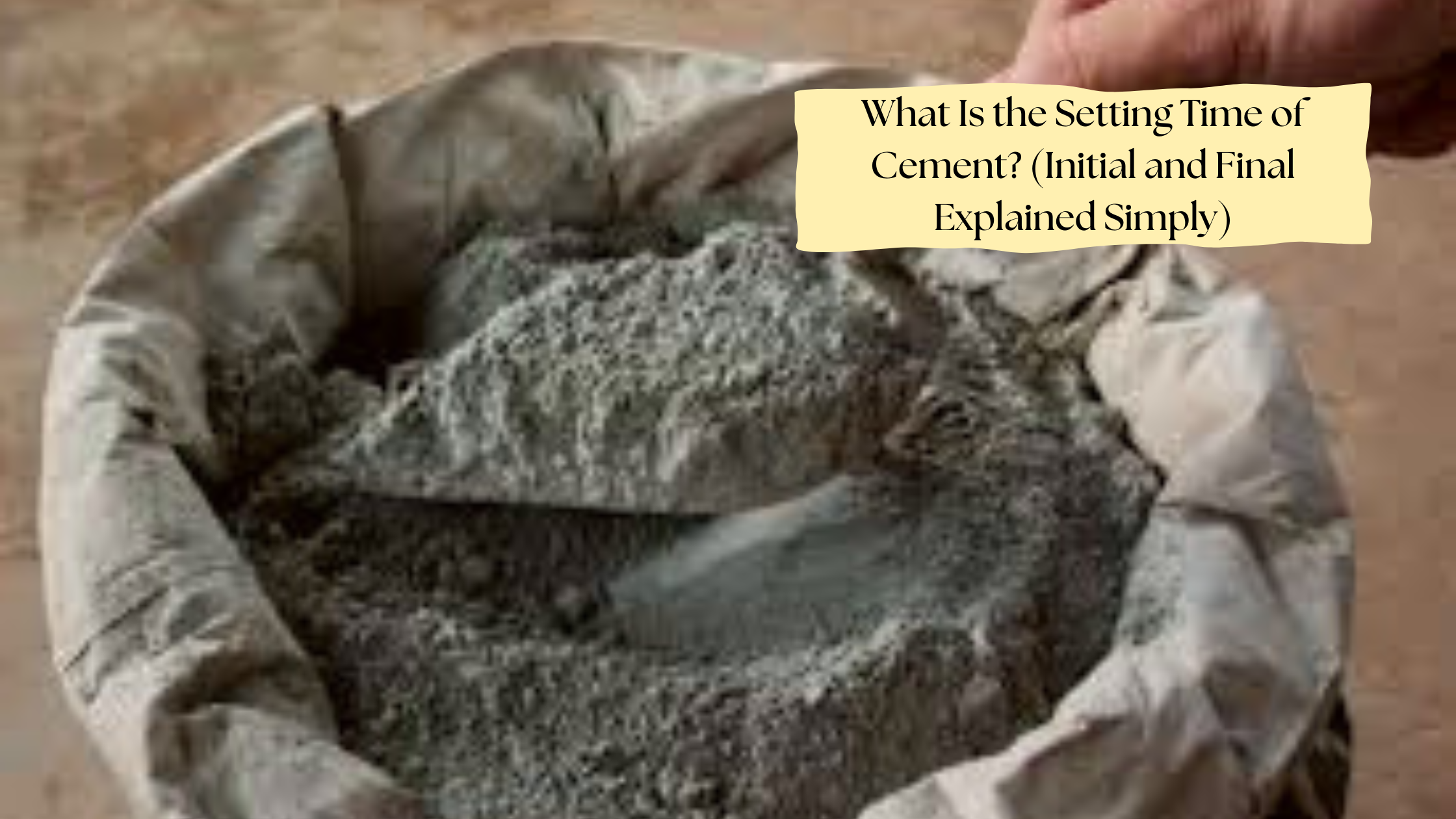 Setting time of cement