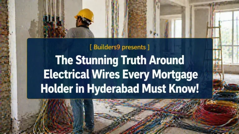 Electrician installing electrical wiring in a residential building under construction