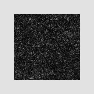 A square patch of rough, black asphalt with a grainy, textured surface reminiscent of Black Granite, displayed on a light gray background.