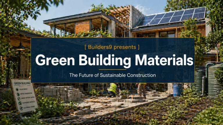 Eco-friendly house with solar panels and greenery using green building materials for sustainable and energy-efficient construction