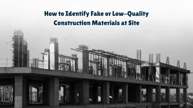 Fake or Low-Quality Construction Materials
